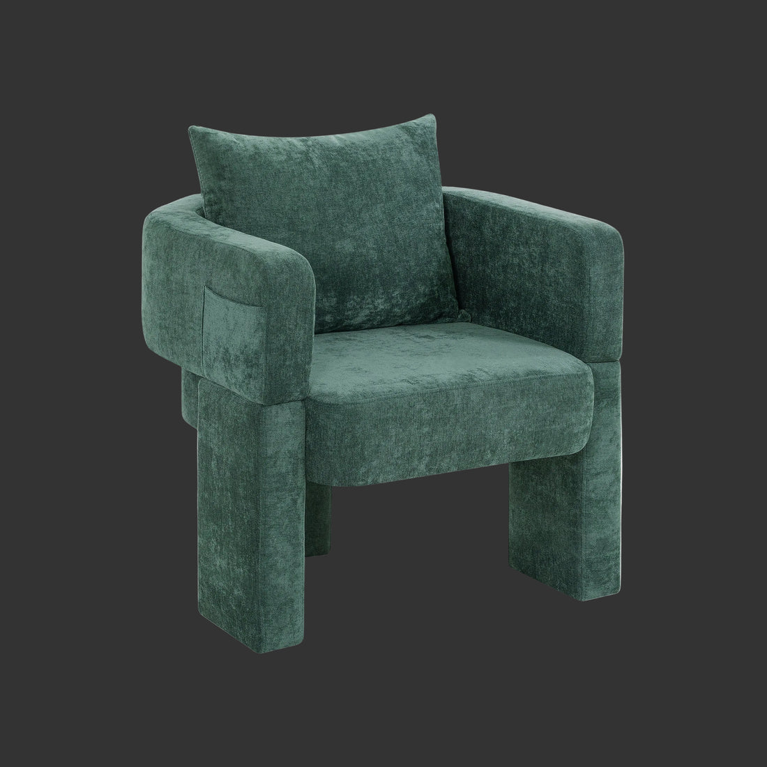 This cute little accent chair will surely bring attention. Three legs and vibrant color makes this the ideal, little splash of color to offset  the new  space you design with Dorothy&