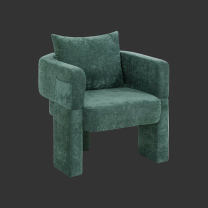 This cute little accent chair will surely bring attention. Three legs and vibrant color makes this the ideal, little splash of color to offset  the new  space you design with Dorothy&