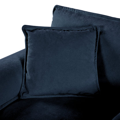 Modern Chenille Oversized Deep Seat Sectional Sofa