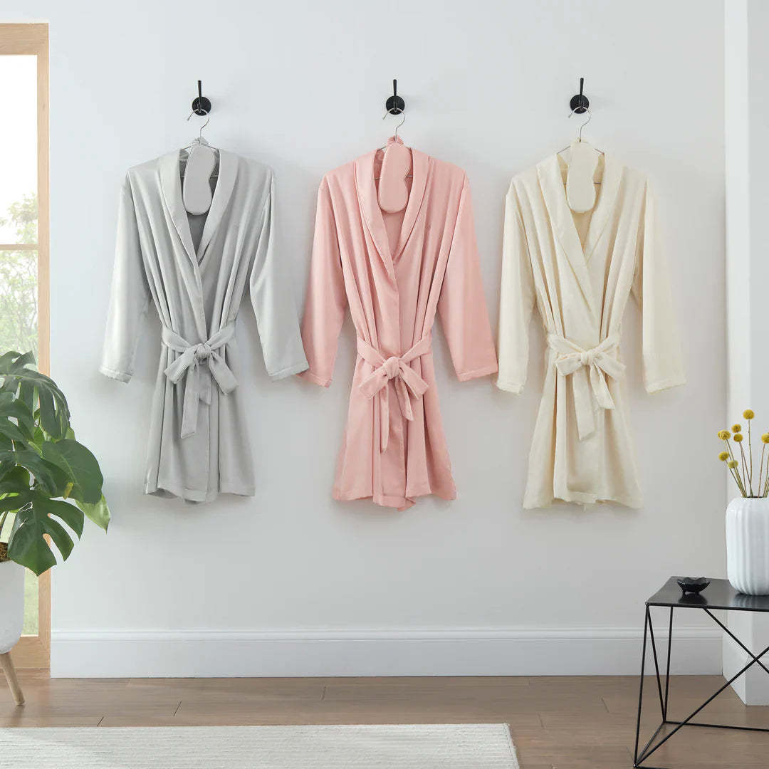 Clean Design Home® Satin Robe with Eyemask Gift Set