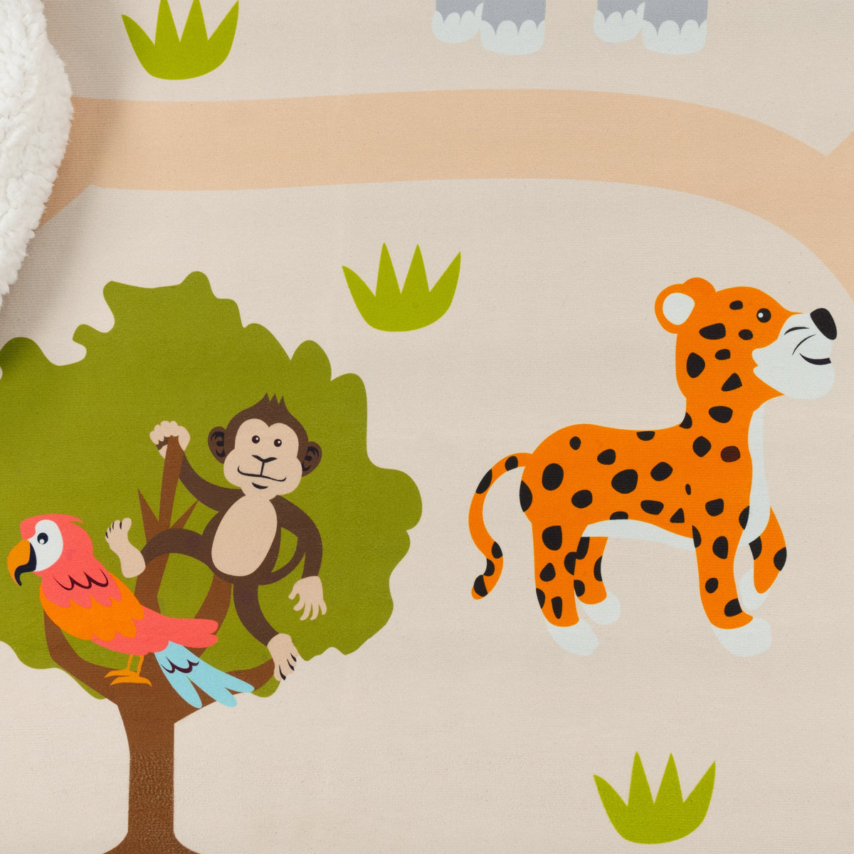 Kids Play-Mat Lilo with Wild Animals in Beige