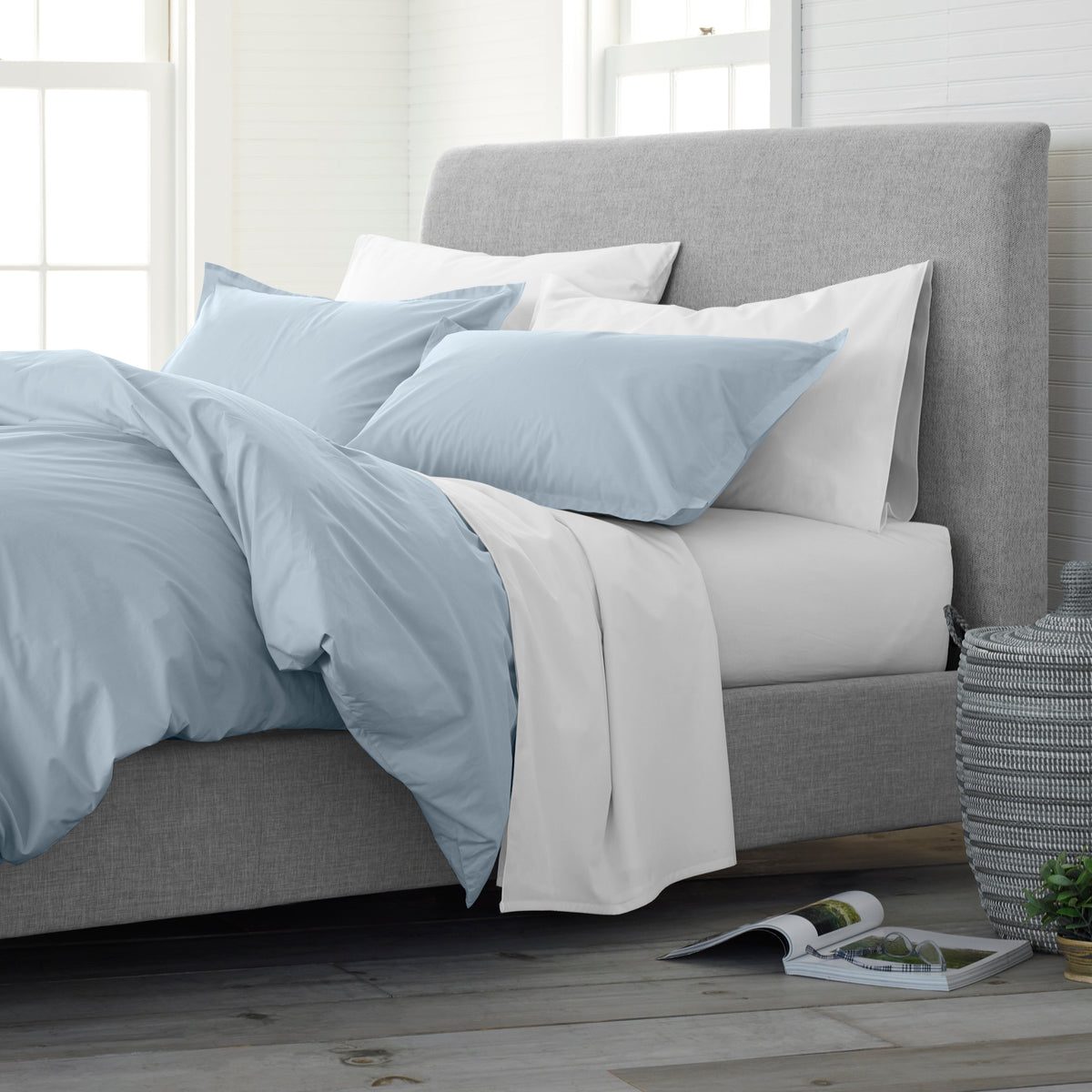 Clean Design Home® Duvet Cover Set, Cotton-Solid Color