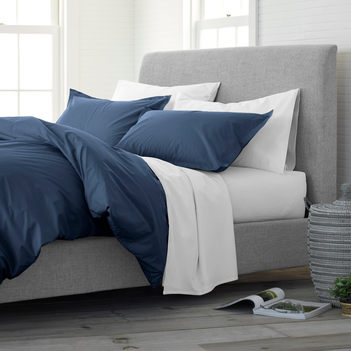 Clean Design Home® Duvet Cover Set, Cotton-Solid Color