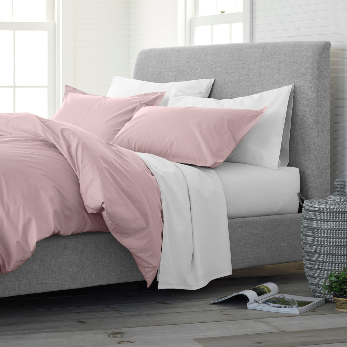 Clean Design Home® Duvet Cover Set, Cotton-Solid Color