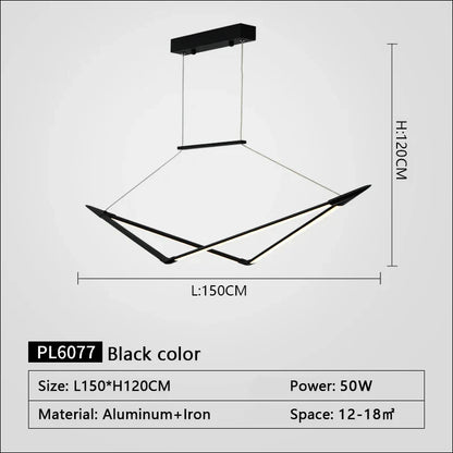 Dimmable Gold Black Chandelier | Kitchen Island Lighting