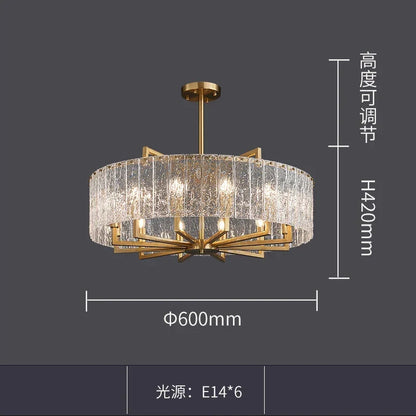 Modern Glass Gold Chandelier | Dining &amp; Kitchen Lighting
