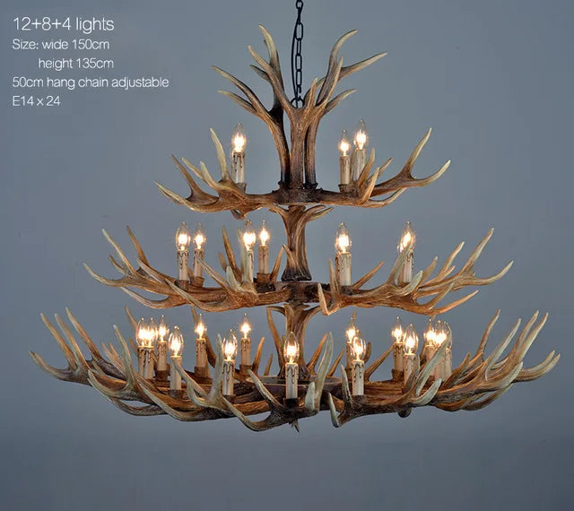 Rustic Industrial Chandelier | Hotel &amp; Villa Home Lighting