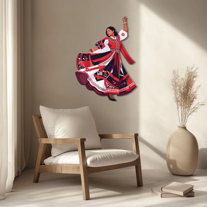 Dancing Woman Metal Wall Art – Bold &amp; Cultural Decor-KAFUVM031