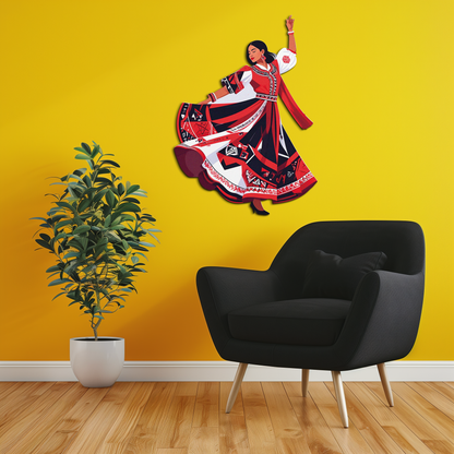 Dancing Woman Metal Wall Art – Bold &amp; Cultural Decor-KAFUVM031