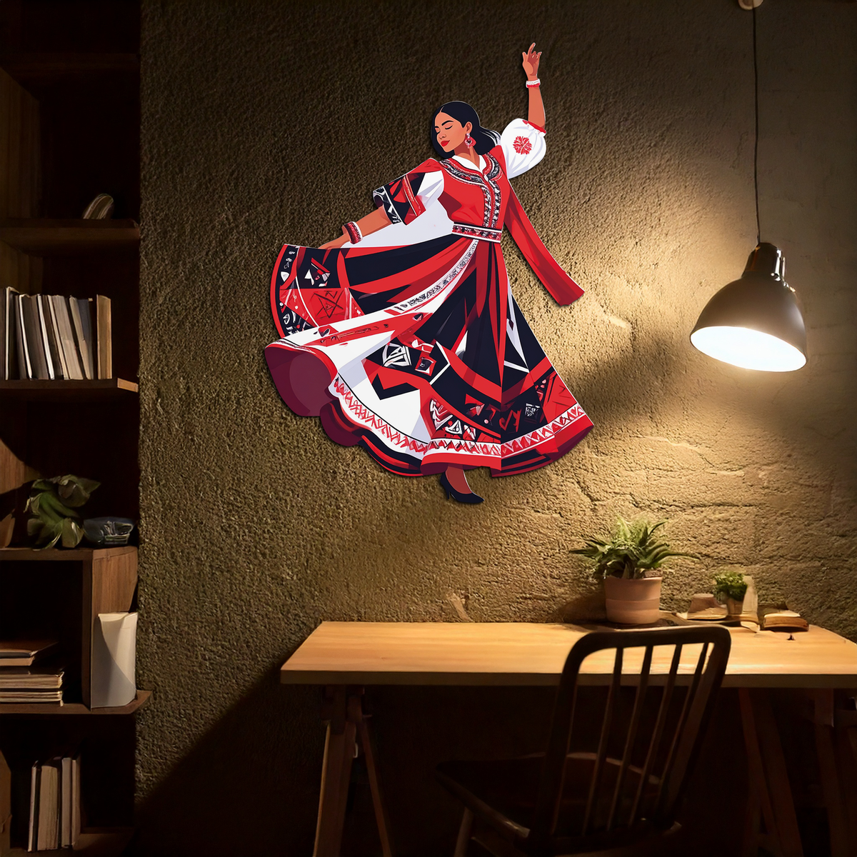 Dancing Woman Metal Wall Art – Bold &amp; Cultural Decor-KAFUVM031