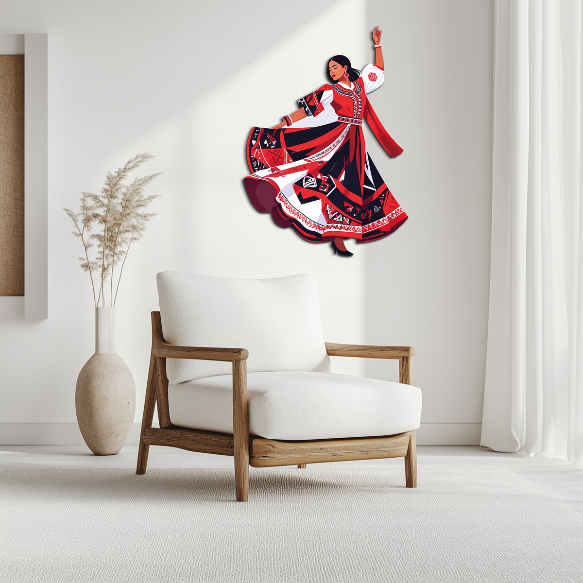Dancing Woman Metal Wall Art – Bold &amp; Cultural Decor-KAFUVM031