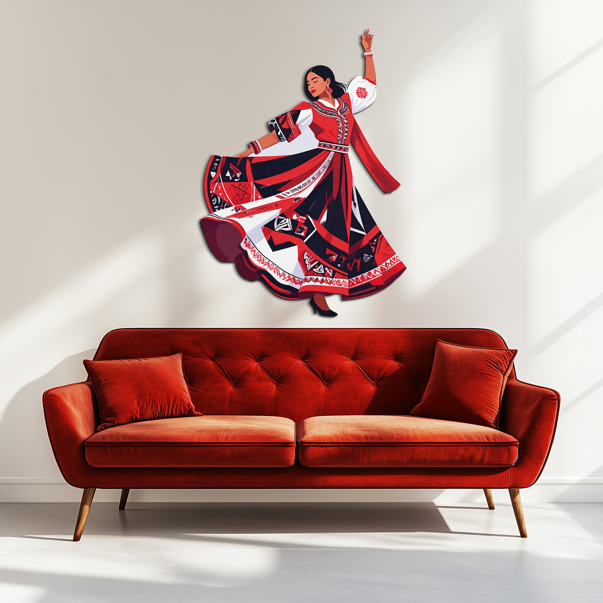 Dancing Woman Metal Wall Art – Bold &amp; Cultural Decor-KAFUVM031