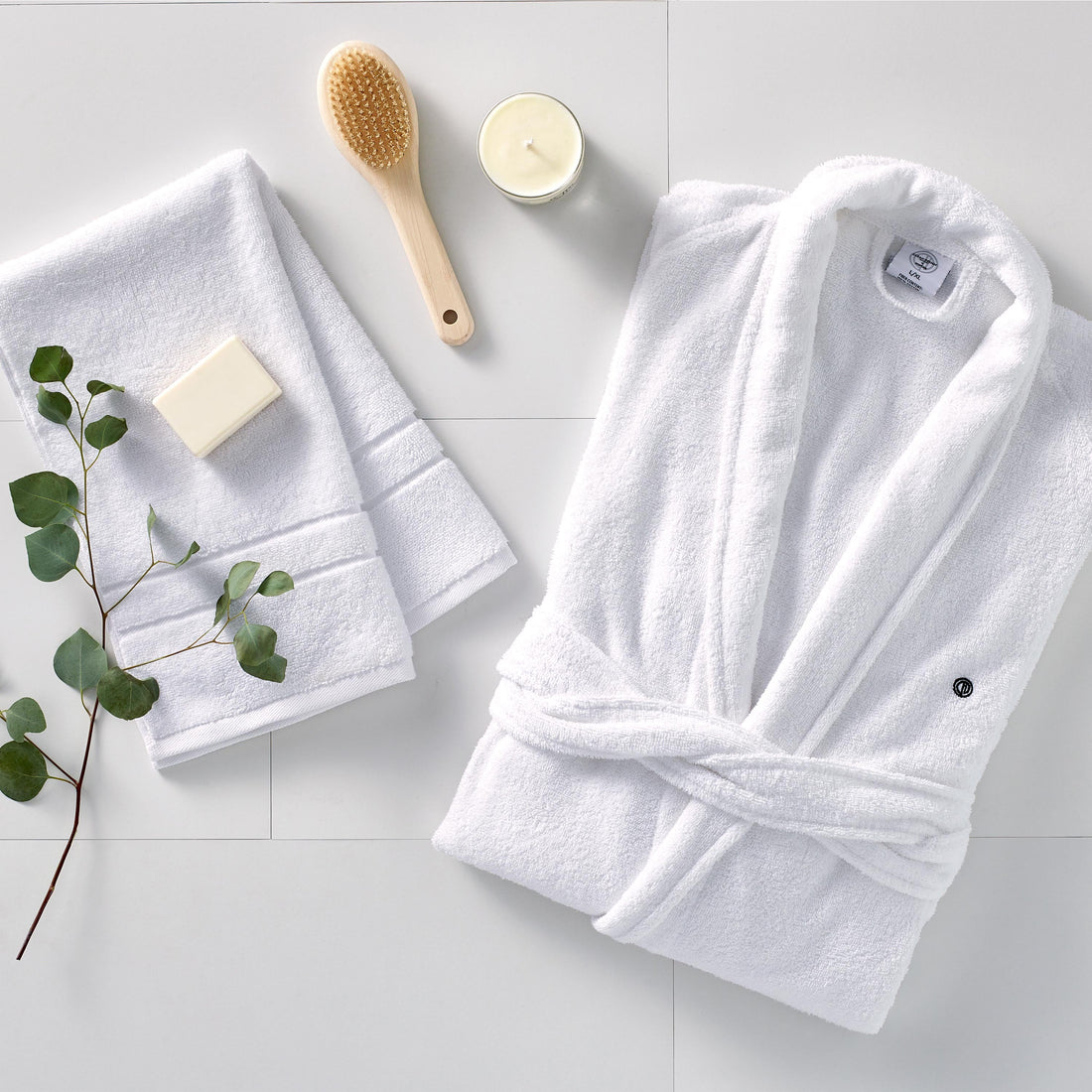 Clean Design Home® Terry Robe in Lightweight Cotton