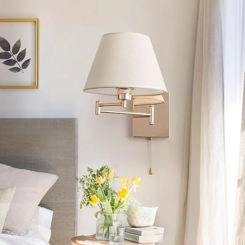 Adjustable Nordic Wall Sconce | Modern Bedroom Lighting
