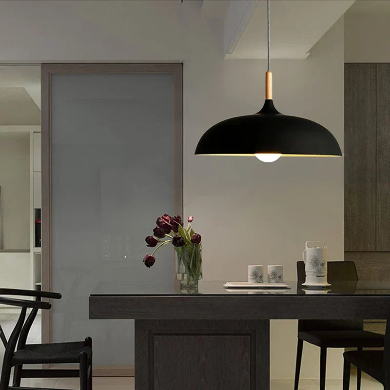 Modern Wood Pendant Light | Modern Dining Room Lighting