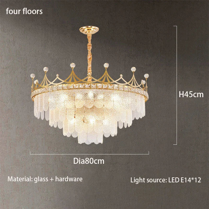 Elegant K9 Minimalist Chandelier | Bedroom Home Lighting