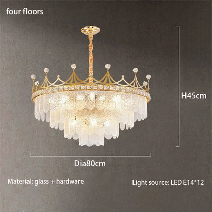 Elegant K9 Minimalist Chandelier | Bedroom Home Lighting