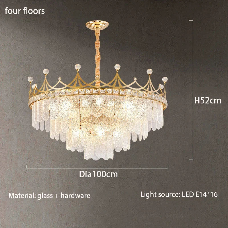 Elegant K9 Minimalist Chandelier | Bedroom Home Lighting