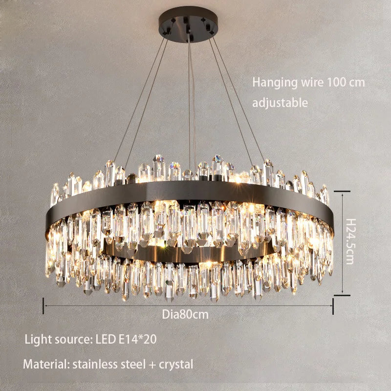 Modern Crystal Signature Chandelier | Dining Room Lighting