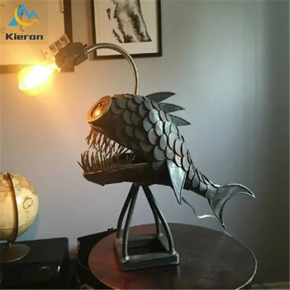 Copper Fish Table Lamp