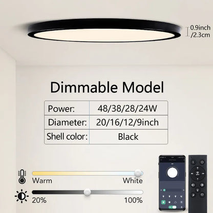 Ultra LED Dimmable Ceiling Light | Modern Interior Lighting