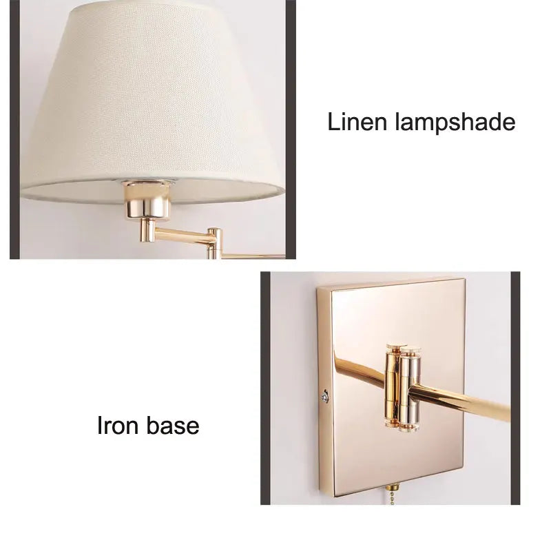 Adjustable Nordic Wall Sconce | Modern Bedroom Lighting
