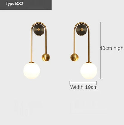 Elegant LED Nordic Modern Wall Sconce | Bedroom Lighting