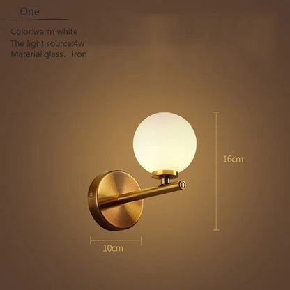 Nordic Glass LED Vanity Light | Modern Bathroom Lighting
