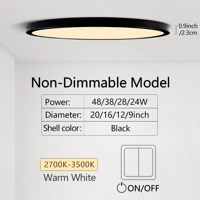 Ultra LED Dimmable Ceiling Light | Modern Interior Lighting