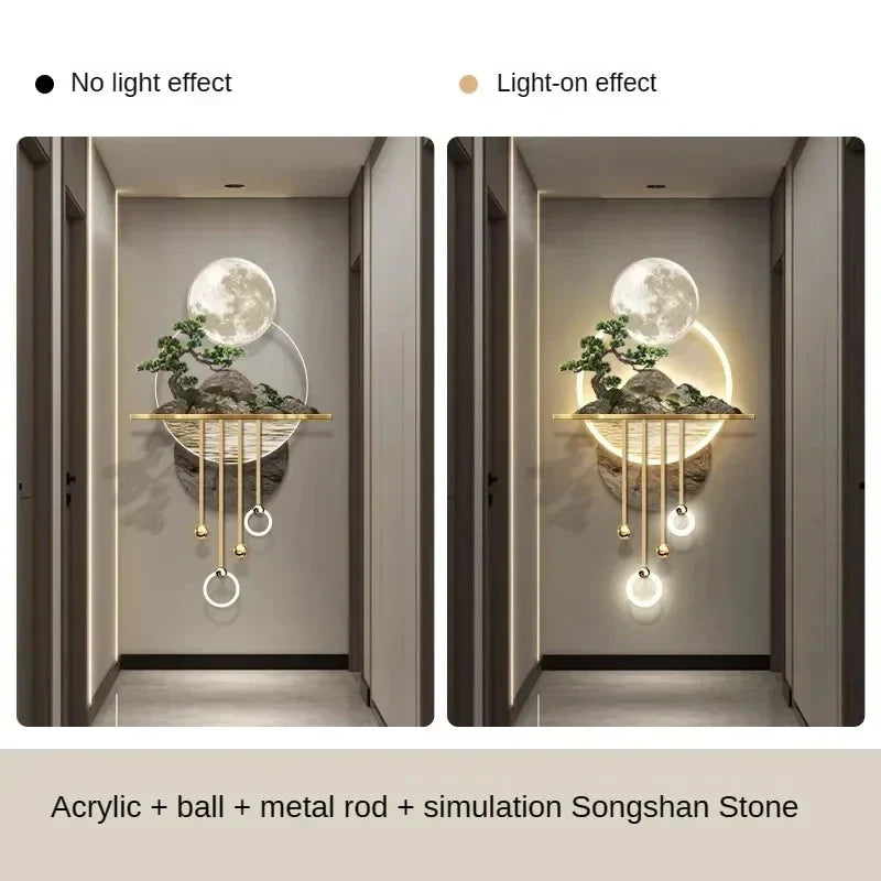 Wood LED Wall Art Light | Modern Interior Home Lighting