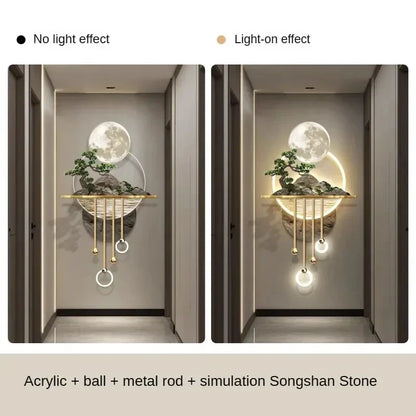 Wood LED Wall Art Light | Modern Interior Home Lighting