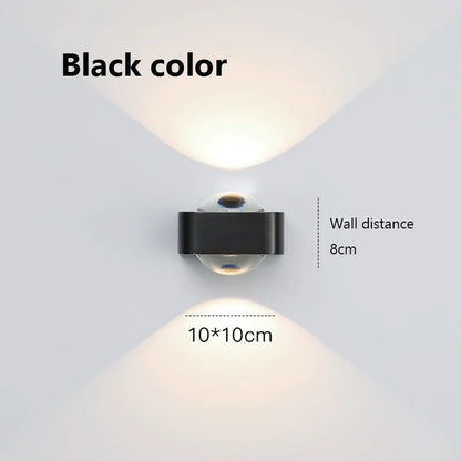 Square LED Modern Copper Wall Sconce | Bedroom Lighting