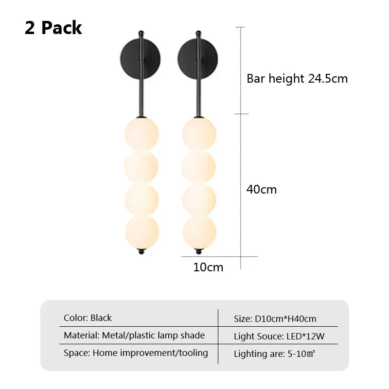 LED Nordic Minimalist Wall Sconce | Bedroom Home Lighting