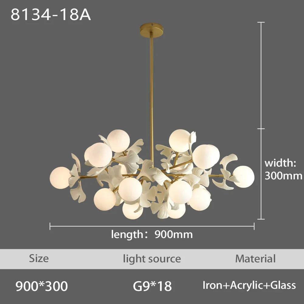 LED Nordic Glass Chandelier | Bedroom &amp; Bedside Lighting