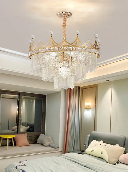 Elegant K9 Minimalist Chandelier | Bedroom Home Lighting