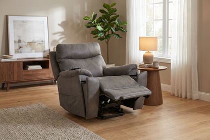 Serenity Slate Grey Ultra Infinite Position Lift Chair with Power Headrest, Heat, Massage &amp; Wireless Charging