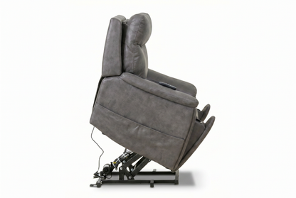 Serenity Slate Grey Ultra Infinite Position Lift Chair with Power Headrest, Heat, Massage &amp; Wireless Charging