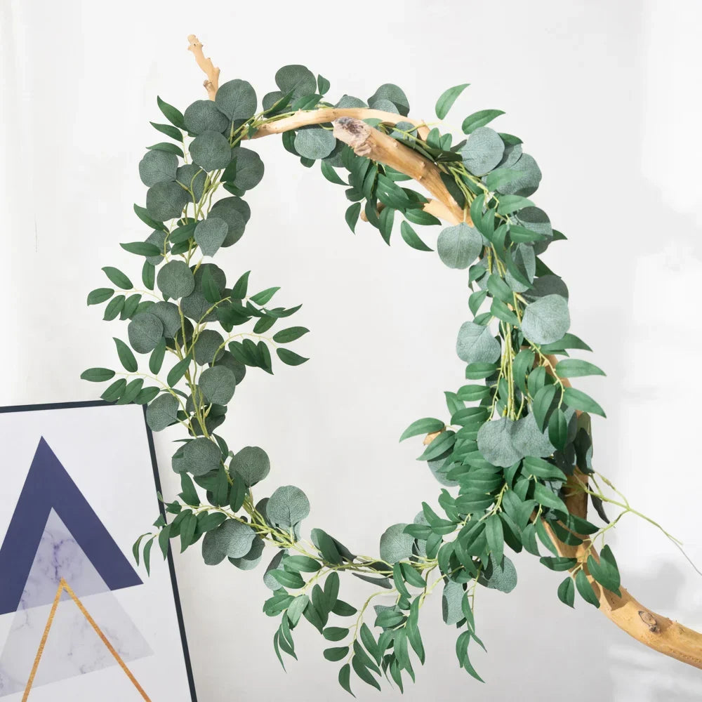 Dlight Decor 200cm Eucalyptus Vine with Willow Leaves for Hanging Decor