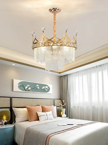 Elegant K9 Minimalist Chandelier | Bedroom Home Lighting