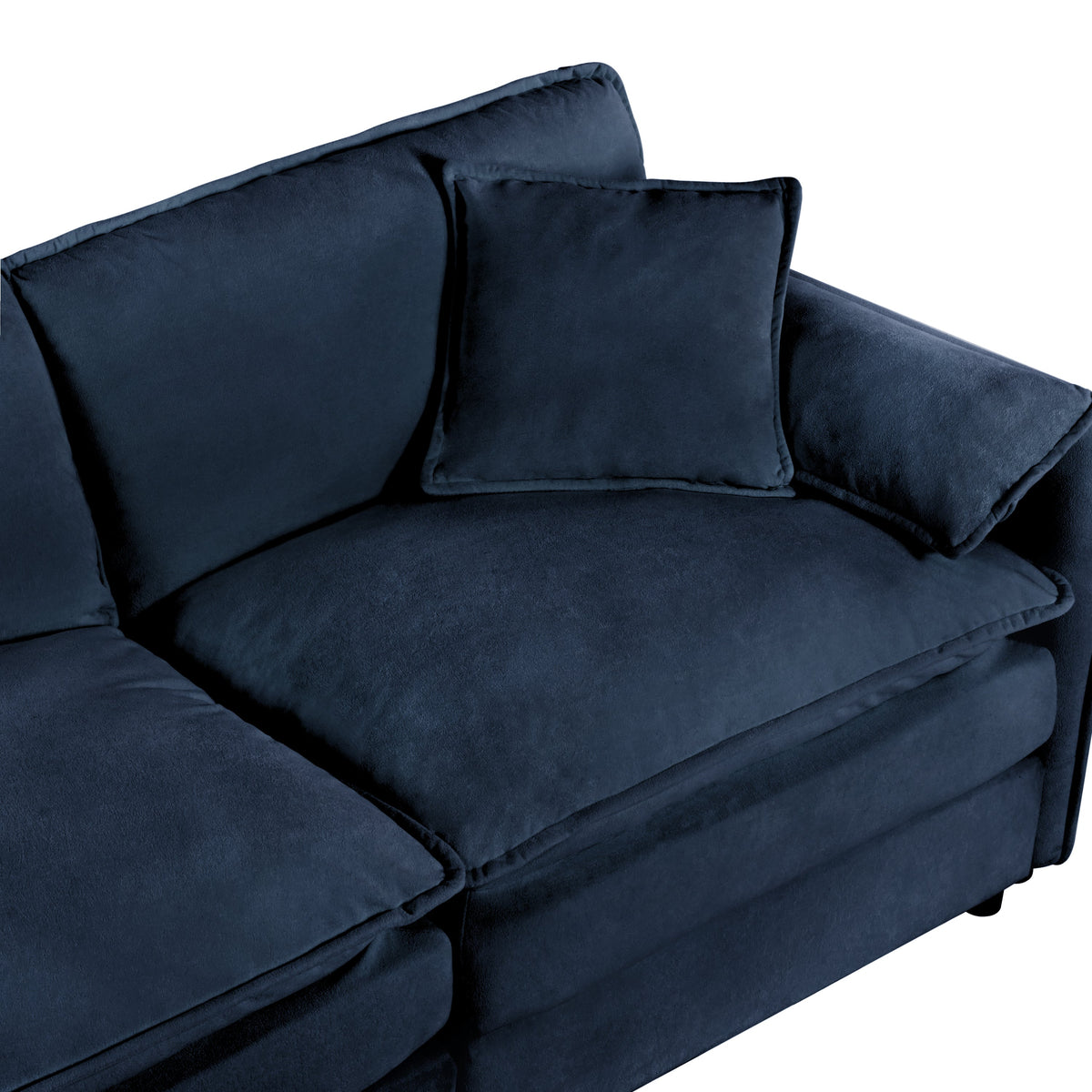 Modern Chenille Oversized Deep Seat Sectional Sofa