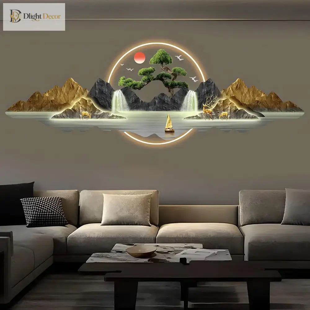 Acrylic LED Wall Art Light | Modern Interior Home Lighting