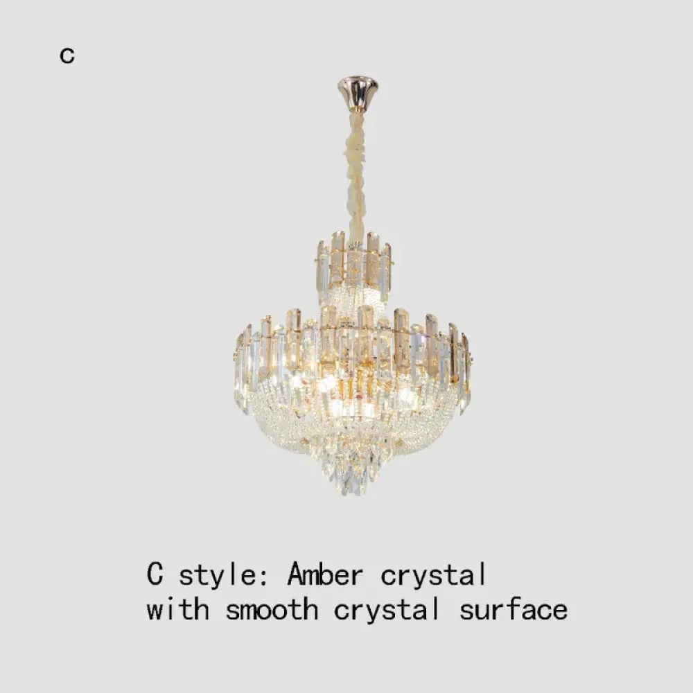 Adjustable Modern Crystal Chandelier | Bedroom Lighting