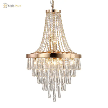 Arabelle Crystal Gold Chandelier | Dining Room Lighting