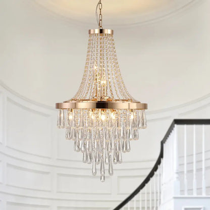 Arabelle Crystal Gold Chandelier | Dining Room Lighting