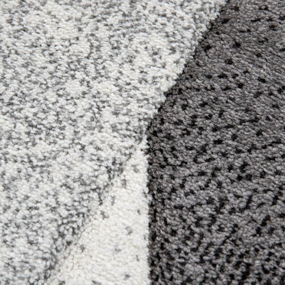 Living Room Rug Madeira Bordered with Geometric Pattern - Grey