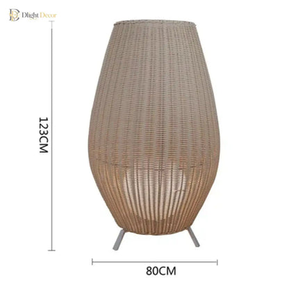 Asian Rattan Floor Lamp | Outdoor &amp; Porch Lighting