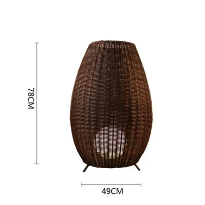 Asian Rattan Floor Lamp | Outdoor &amp; Porch Lighting