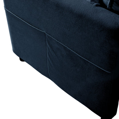 Modern Chenille Oversized Deep Seat Sectional Sofa