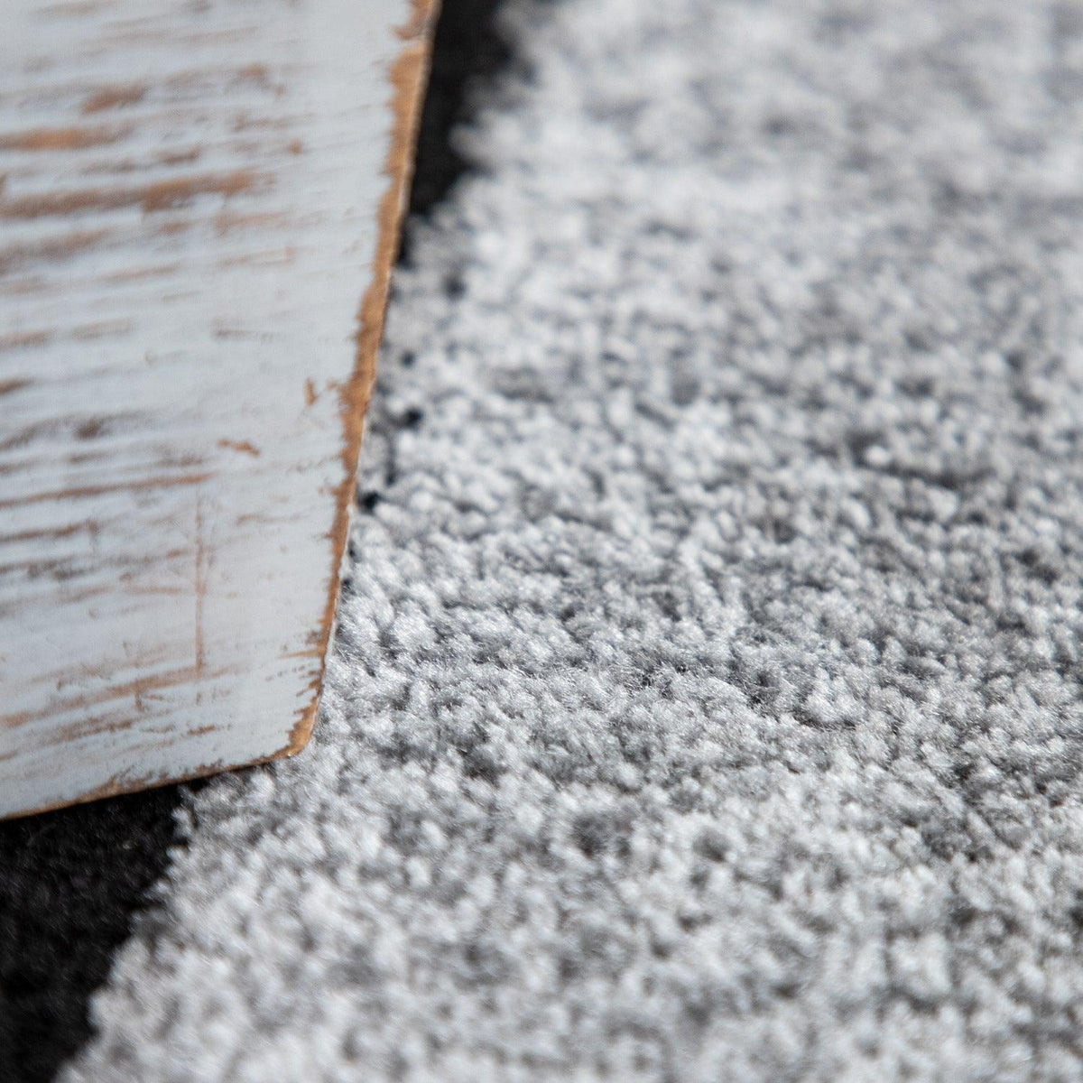 Gray Black Area Rug Mondial Modern Paint Effect