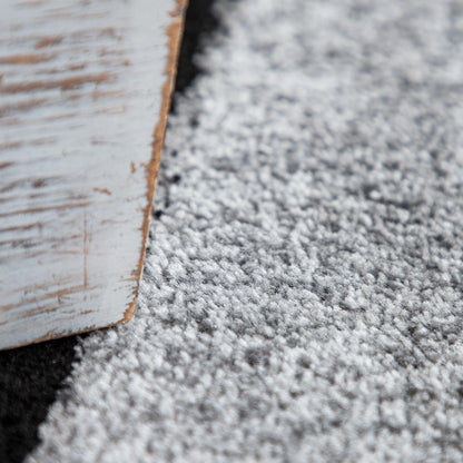 Gray Black Area Rug Mondial Modern Paint Effect